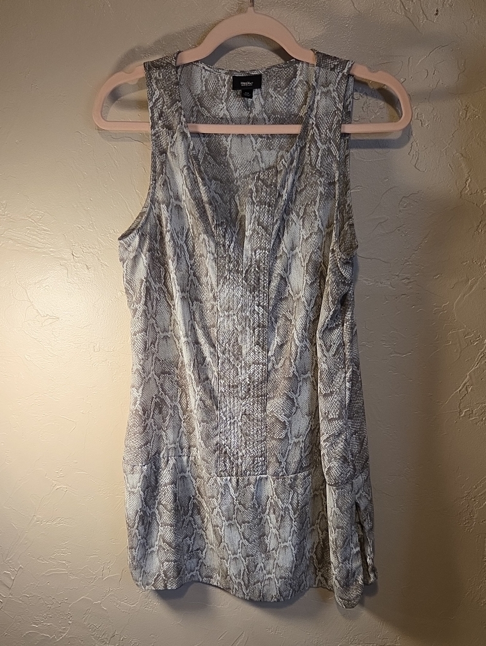 Mossimo Supply Co. Snake Print Midi Dress in Gray and Cream Medium